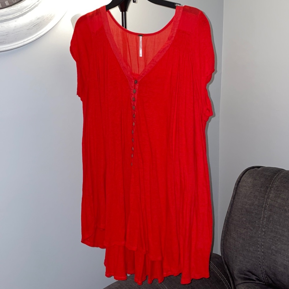 Free People pretty button down top.  Size L.